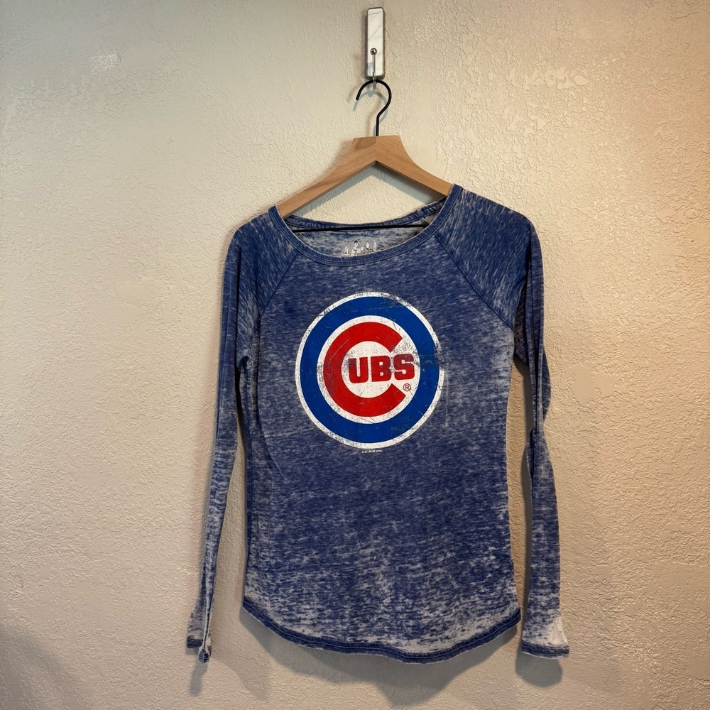 Women’s Chicago Cubs Burnout Long Sleeve Tee - Touch by Alyssa Milano - Size S/P